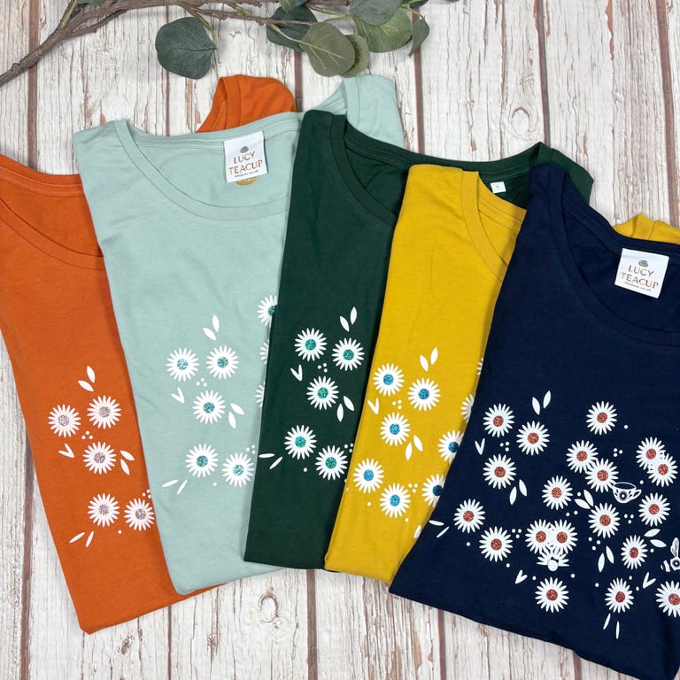 Organic Cotton Daisy Print Women's T-Shirt