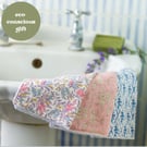 Eco wash cloth and cosmetic pad set made with silky Liberty lawn