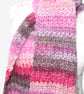 Pretty Variegated Crocheted Scarf - Colourful Crocheted Scarf - Soft Scarf - Image 4