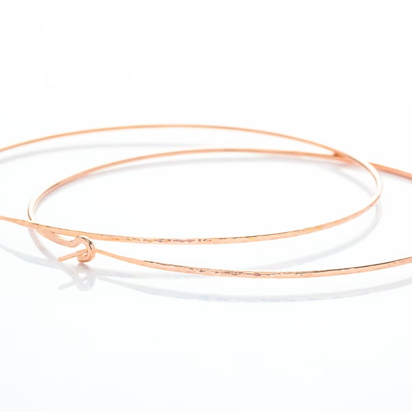 Handmade Rose Gold Filled Extra Large Hoop Earrings 