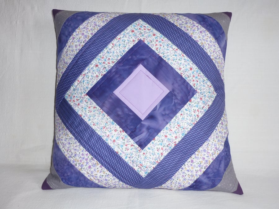 Purple Diamond Cushion