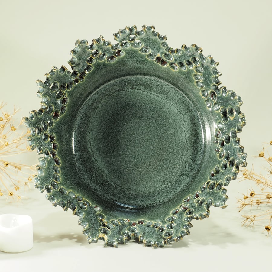 REDUCED Crown of Thorns - Decorative Holly Bowl