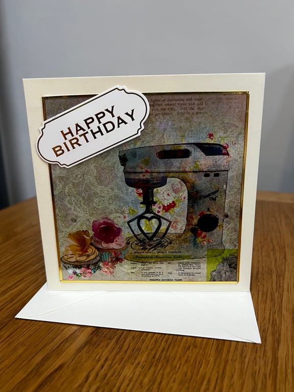 Handmade Baking Birthday Card