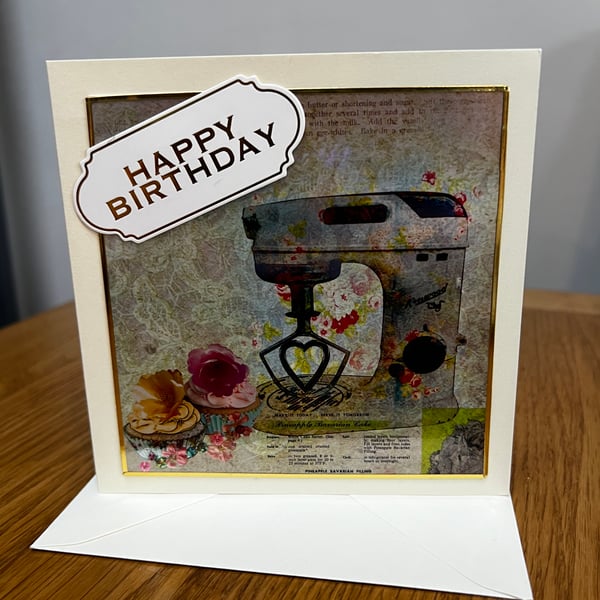 Handmade Baking Birthday Card