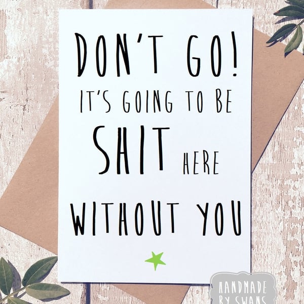 New Job Card, Coworker Leaving card, Good Luck, Goodbye Leaving Job, Funny Card,