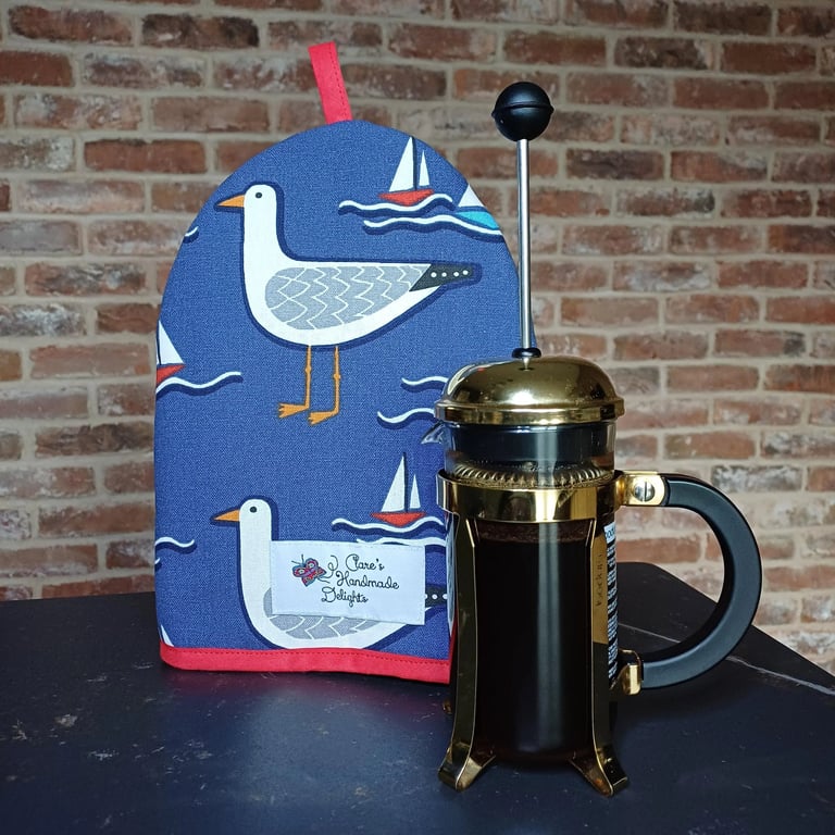 Cafetiere Cosy in Seagull Fabric