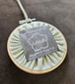 Hedgehog mini hoop, handmade hanging decoration, embroidered - Image 10