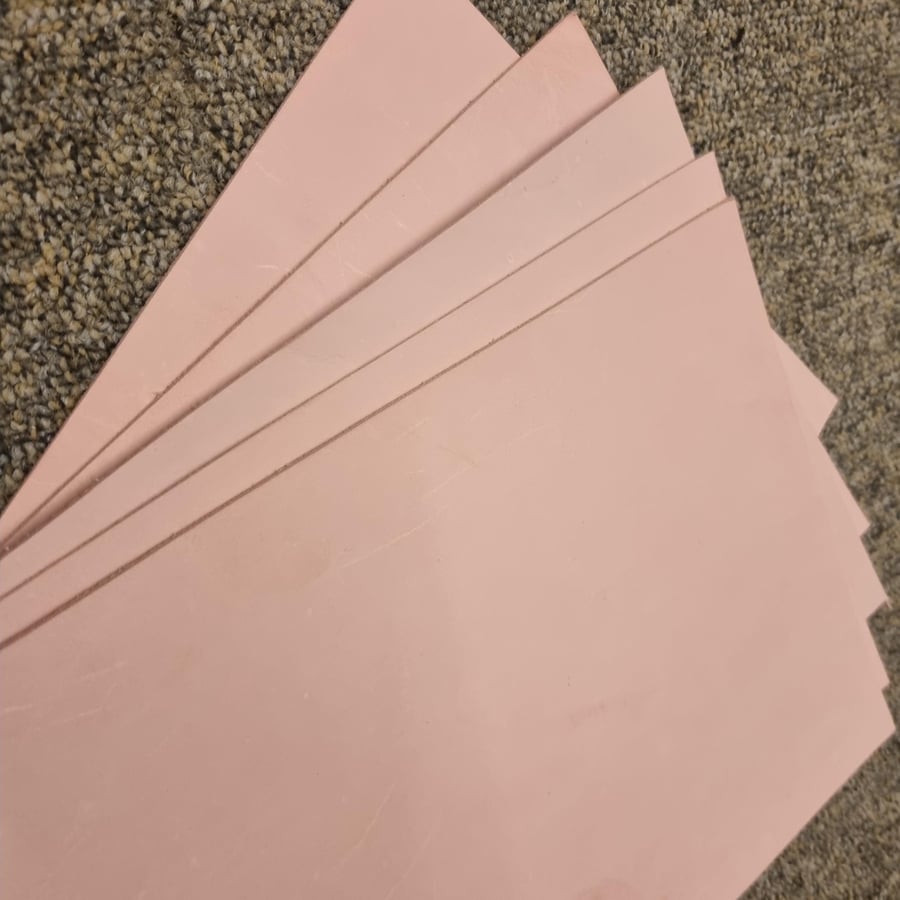 Genuine Pink leather hide A4 Sheet