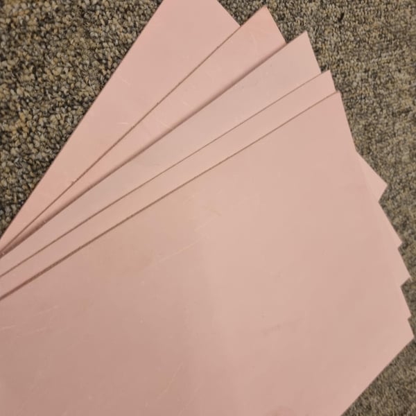 Genuine Pink leather hide A4 Sheet