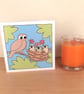 Bird and Nest of Chicks Card - thank you or birthday card for mum,  Q-MBN - Image 9