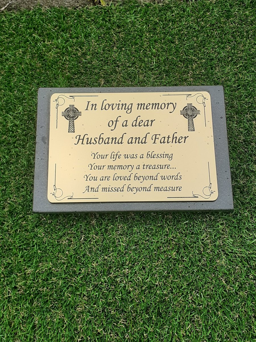 Memorial Grave marker Remembrance Plaque Grave Stone Cemetery Stone Marker