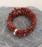 Red Jasper Memory Wire Bracelet - Image 1