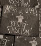 mask up resist fascism sticker - Image 2