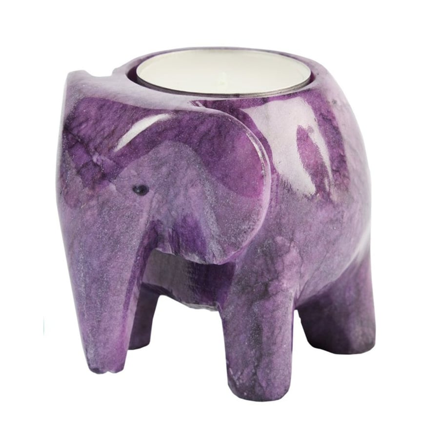 Purple Onyx Marble Elephant Tea Light Holders E... Folksy