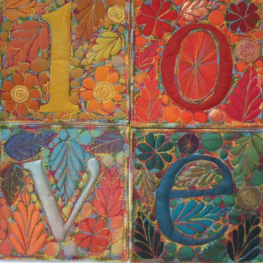 Hanging L O V E Letters Gift Wrapped Gift Box Free UK Delivery 