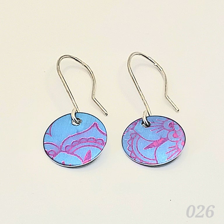 026 - Handmade Aluminium and Silver Reversible Earrings