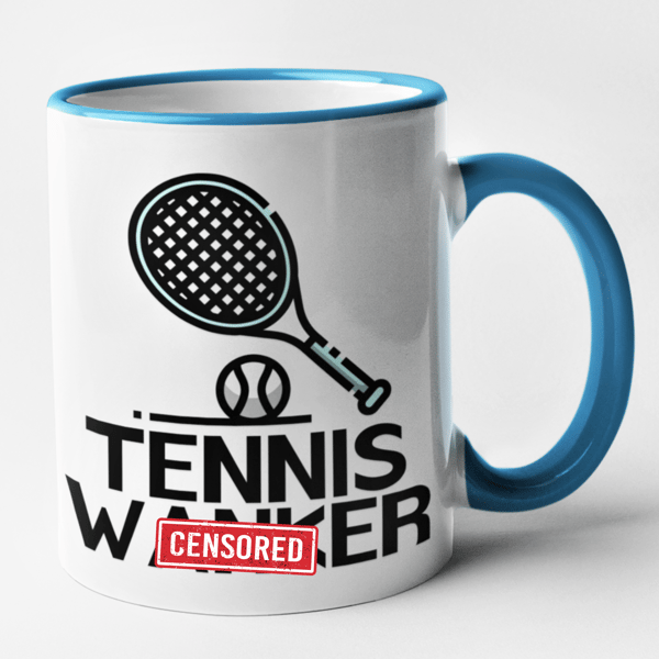 Tennis W.nker Mug Rude Funny Novelty Coffee Cup Birthday Present Gift Best 