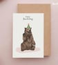 Happy Bearthday Card - Bear Birthday Cards, Birthday Cards, Grizzly Bear Card