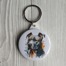 Staffordshire Bull terrier Keyring - Staffy Dog Gifts