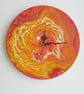 "Sunrise Spirit" Unique Hand-painted Handcrafted Clock Abstract Wall Art 
