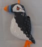 Upcycled Puffin Wall Hanging – with Personalised Tag Option - Image 1