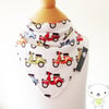 NEWBORN BANDANA DRIBBLE BIB in SCOOTERS Fabric HANDMADE NEW BABY GIFT IDEA 
