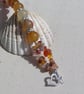 Orange Carnelian Agate Gemstone Chakra Bracelet "Citrus Burst" - Image 4