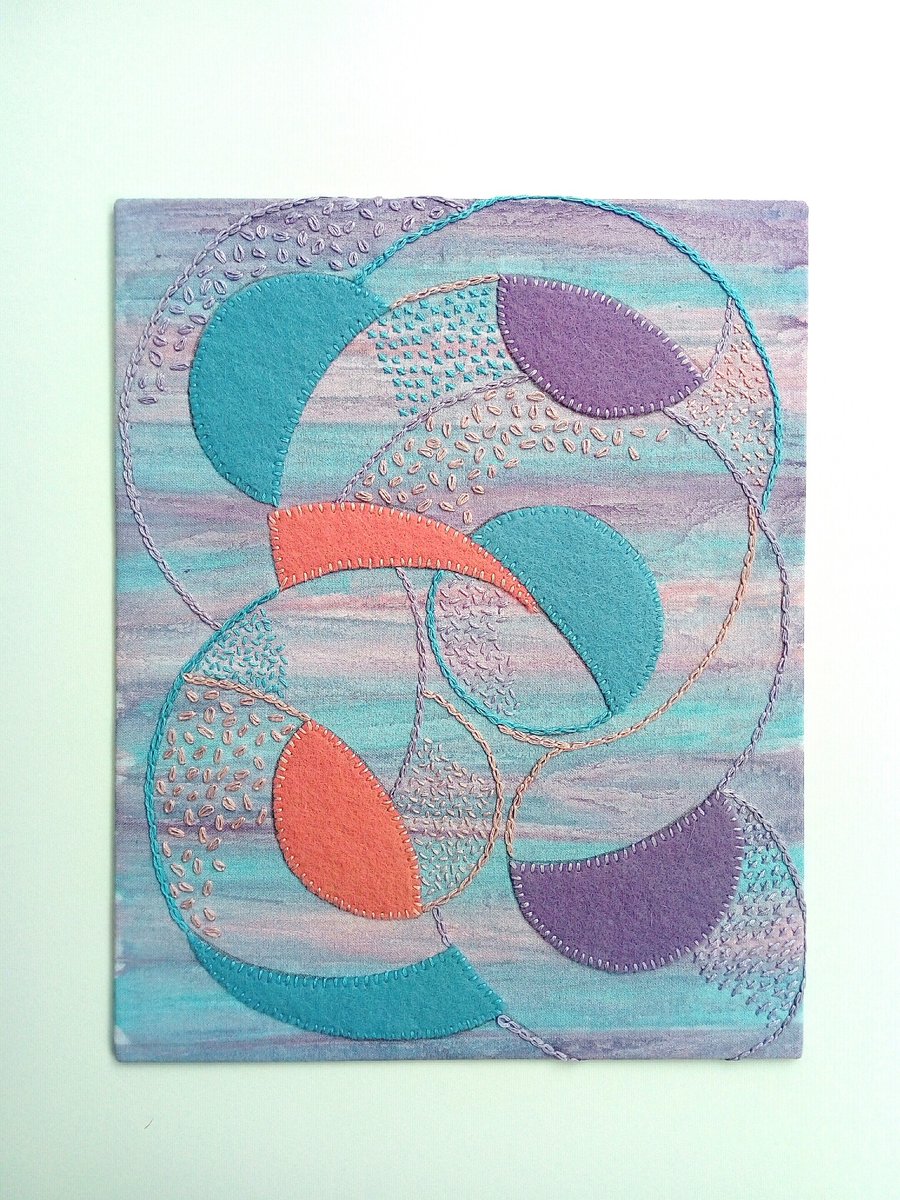 Abstract Circles Textile Art