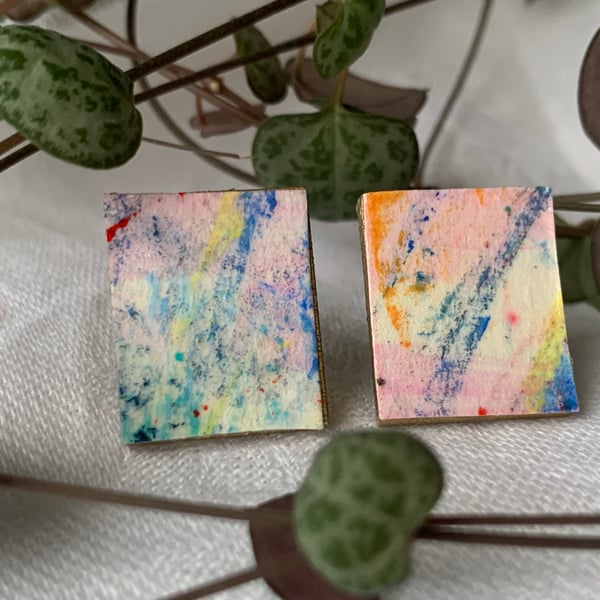 Stainless steel post earrings 