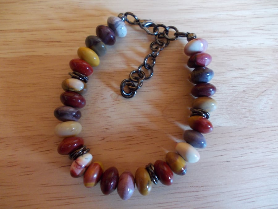 Mookite rondelle bracelet