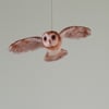 Owls in flight, Tawny owl style, individually needle felted sculptures