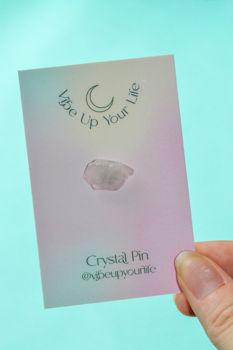 Rose Quartz Chip Crystal Pin, Raw Crystal Accessory, Pin Badge, Raw Rose Quartz