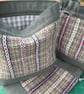 Cariad Bag - Berry range. Damson, Dusky Lilac & Prussian Blue.Handwoven in Wales - Image 9