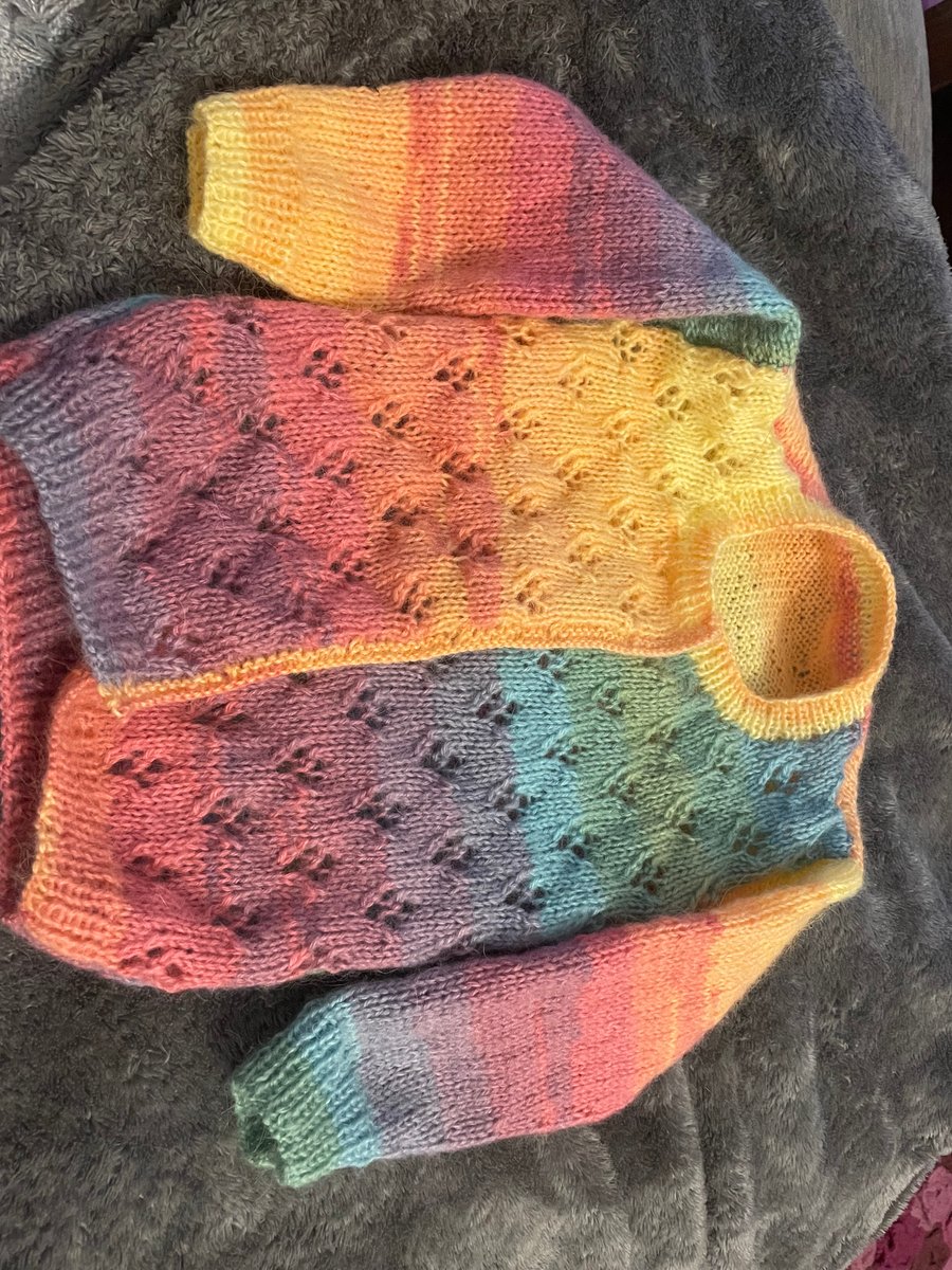 Beautiful multi coloured knitted cardigan 