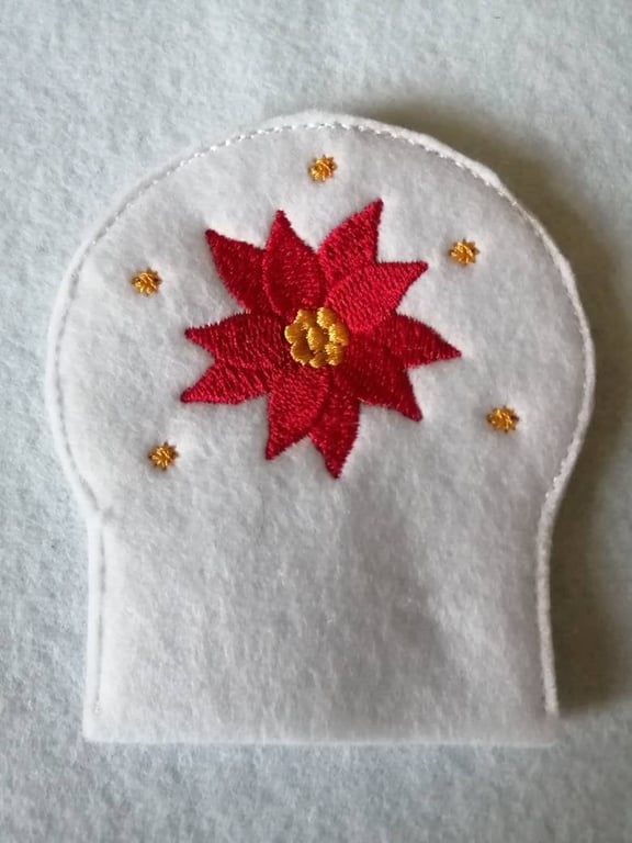 560. Poinsettia tea light cover.