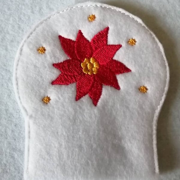 560. Poinsettia tea light cover.