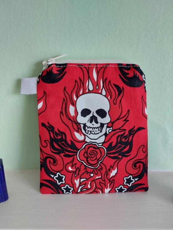 Skulls Daggers Coin Purse or Card Holder 