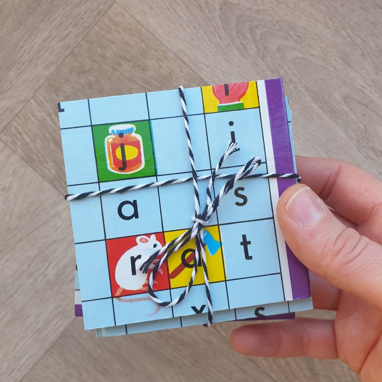 Scrabble for Juniors Coasters (Bottom Right) - Upcycled from Real Board