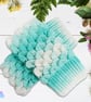 Crochet gloves. Turquoise and white dragon scale gloves. Fingerless gloves. - Image 4