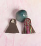 Hand Crafted Ear Studs - Modern Rustic Chic - Artisan Jewellery - Image 3