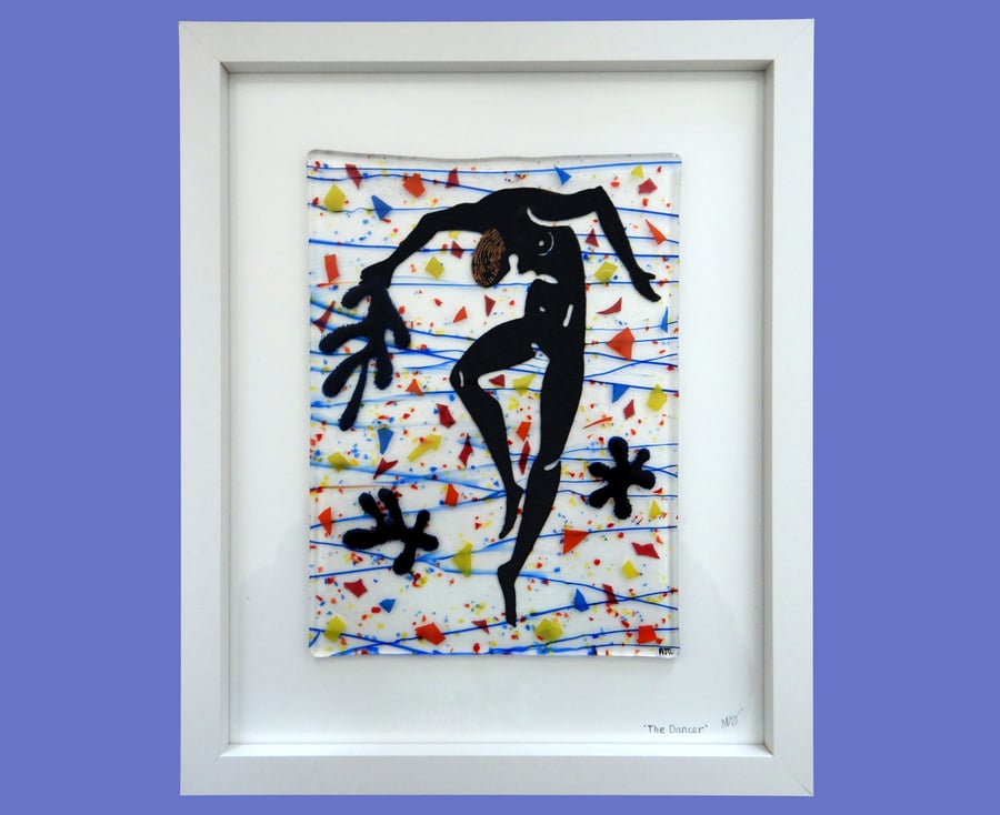 Handmade Fused Glass 'The Dancer' Picture