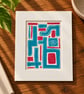 Original Abstract Postcard Art Painting Tranquil Reflections  - Image 4