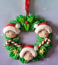 Personalised Wreath Christmas Tree Decoration - Image 1