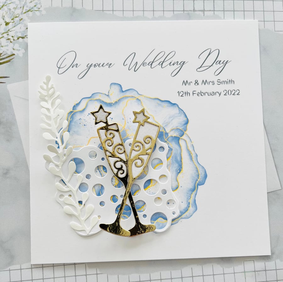  Wedding Card, daughter wedding, Bride and Groom Card, Wedding Day Card, 