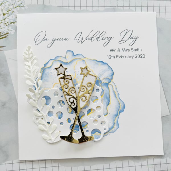  Wedding Card, daughter wedding, Bride and Groom Card, Wedding Day Card, 