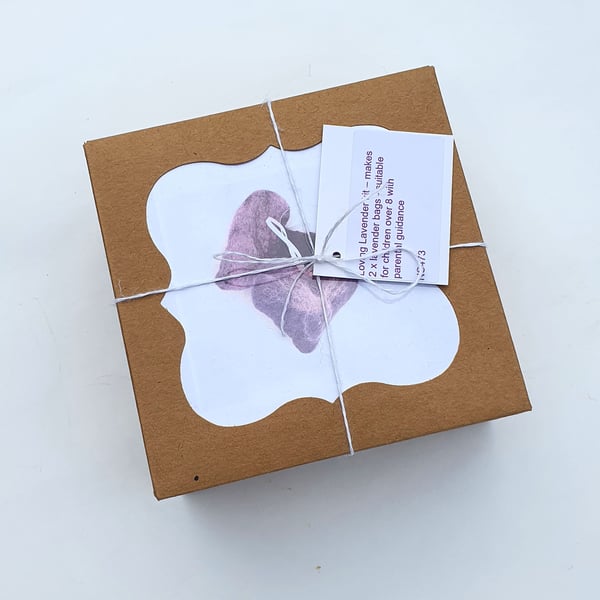 Feltmaking kit - lavender hearts