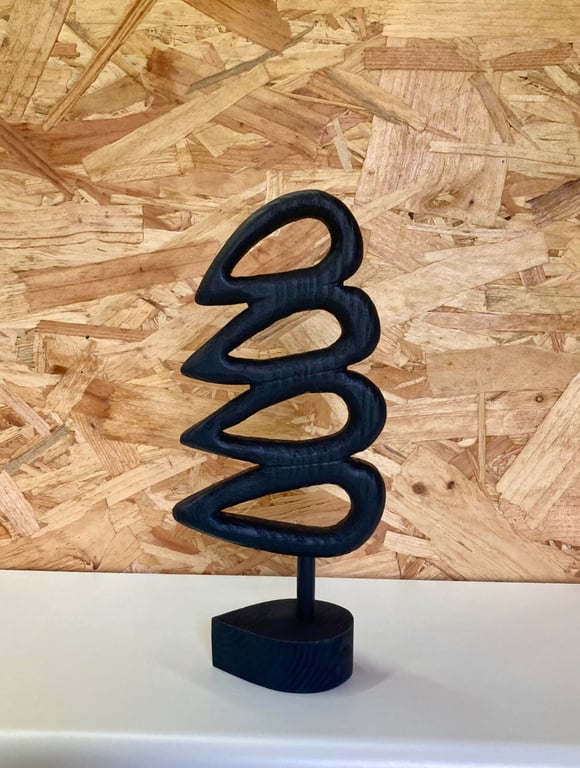 "Totem" - abstract wooden sculpture 