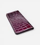 Handmade Patent Croc Long Leather Wallet