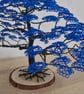 Aluminium wire tree with blue foliage - Image 2