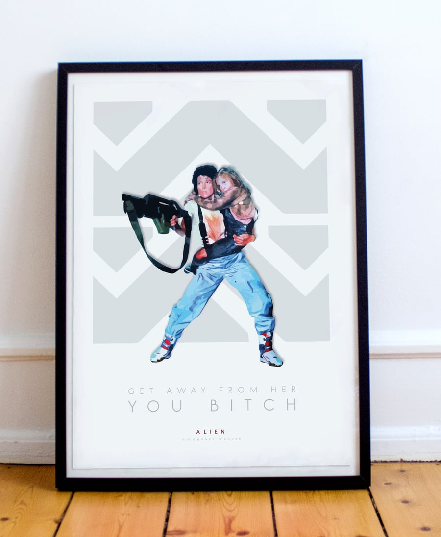 Alien inspired poster fanart for any Aliens fan that loves movie posters